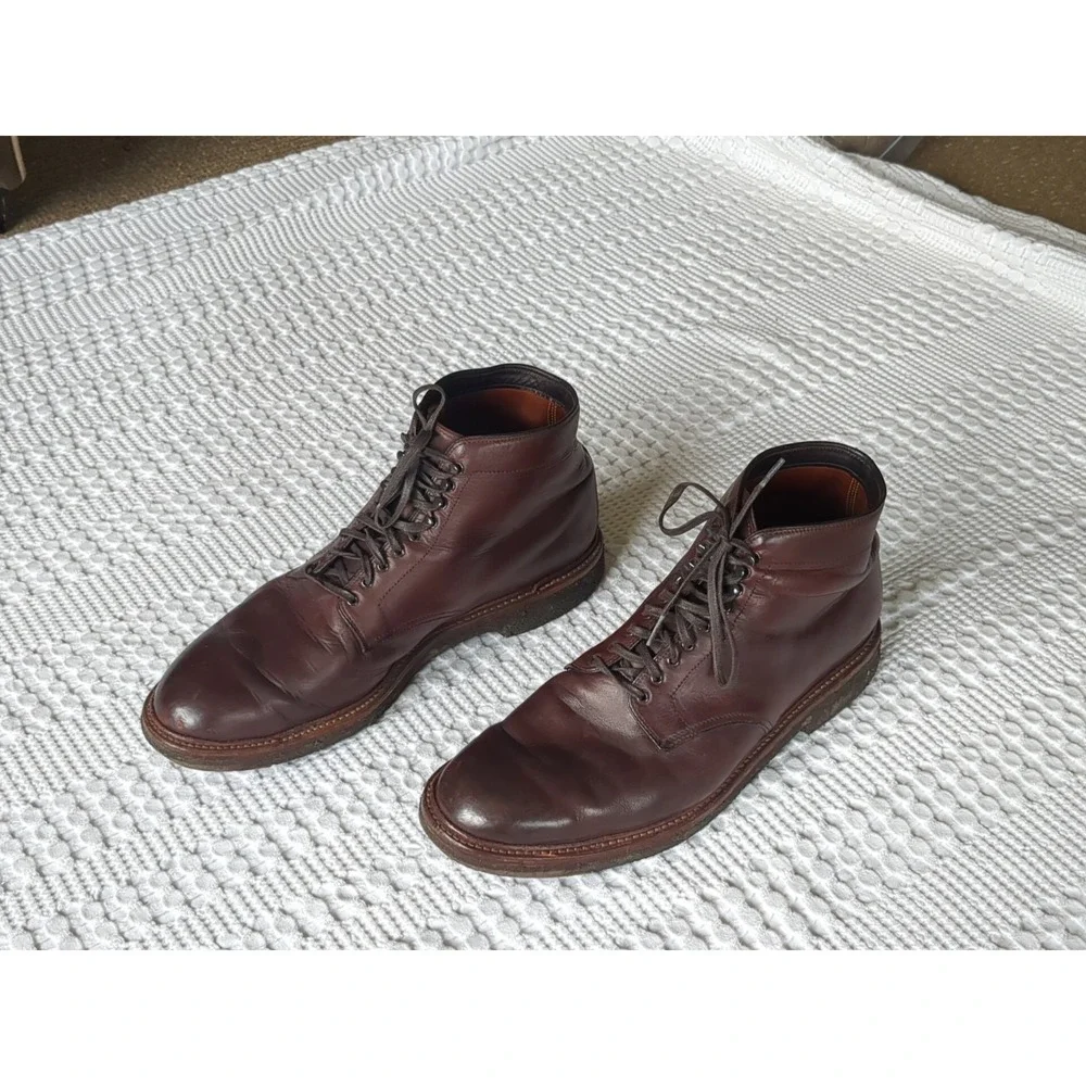 Alden Roy Leather Boots Crepe Sole USA Made Restored Sz 13? Lace‎ Up